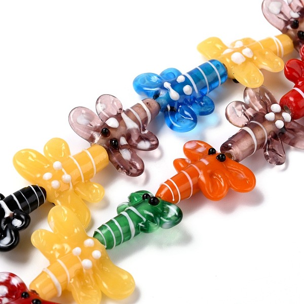 

PandaHall Autumn Theme Handmade Lampwork Beads Strands, Dragonfly, Colorful, 18~21.5x17~25.5x6~7mm, Hole: 1.5mm, about 20pcs/strand, 14.76...