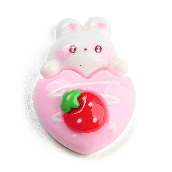 

PandaHall Rabbit Theme Opaque Resin Cabochons, Red, Heart, 26.5x19x8mm Resin Heart Red