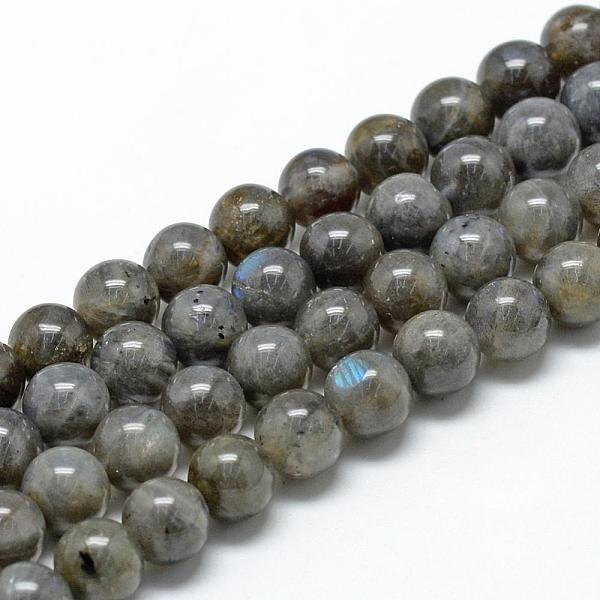 

PandaHall Natural Labradorite Beads Strands, Round, 10mm, Hole: 1mm, about 37~38pcs/strand, 15.55 inch(39.5cm) Labradorite Round