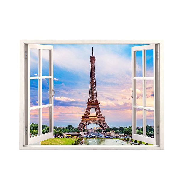 

PandaHall PVC Wall Stickers, Wall Decoration, Building, 350x900mm, 2 sheets/set PVC Building