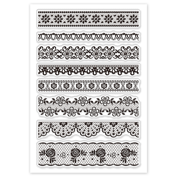 

PandaHall PVC Plastic Stamps, for DIY Scrapbooking, Photo Album Decorative, Cards Making, Stamp Sheets, Flower Pattern, 16x11x0.3cm Plastic...