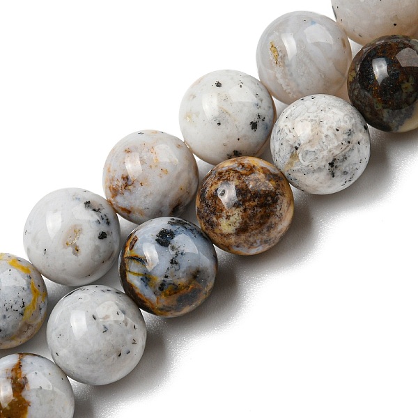 

PandaHall Natural Dendritic Opal Beads Strands, Round, 8mm, Hole: 0.6mm, about 48pcs/strand, 15.59''(39.6cm) Gemstone Round