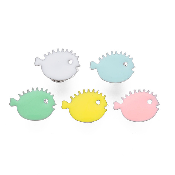 

PandaHall Cute Fish Enamel Pin, Animal Brass Enamel Brooch for Backpack Clothes, Nickel Free, Mixed Color, Platinum, 15x21mm, pin: 1mm Brass..., Multicolor