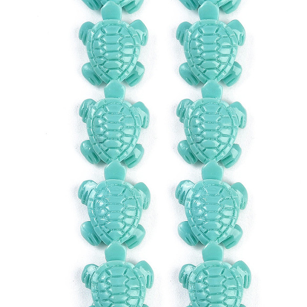 Brins de perles sculptées en corail synthétique
