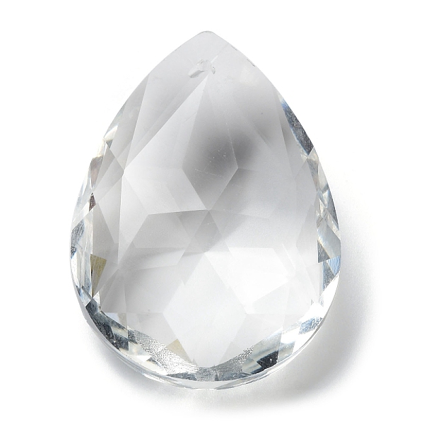 

PandaHall Transparent Glass Pendants, Faceted, Teardrop, for Chandelier Crystal Hanging Pendants, Clear, 46.5x31.5x15.5mm, Hole: 1.6mm Glass...