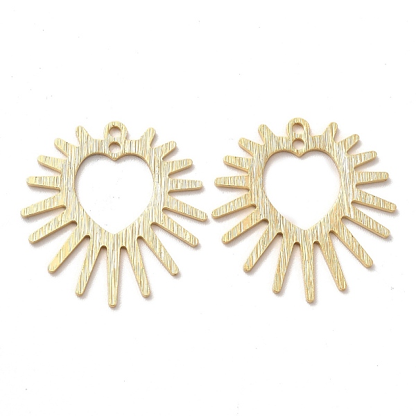 

PandaHall Brass Pendants, Cadmium Free & Lead Free, Long-Lasting Plated, Heart Charm, Real 24K Gold Plated, 24x23x0.7mm, Hole: 1.5mm Brass...