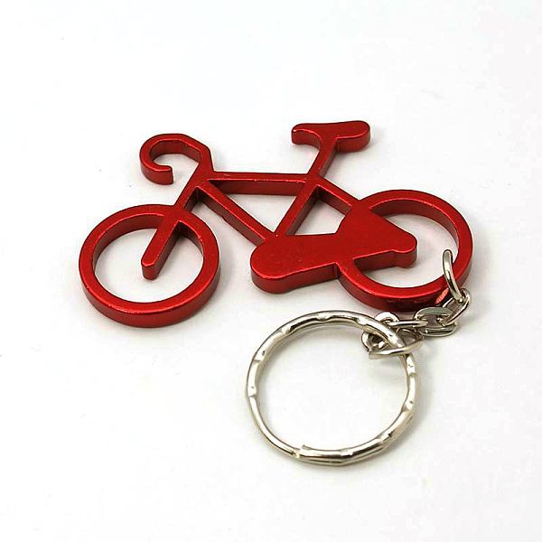 

PandaHall Aluminum Alloy Bottle Openners, with Iron Rings, Bicycle, Mixed Color, 105mm Alloy Vehicle