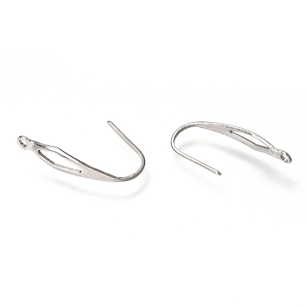 

PandaHall 304 Stainless Steel Earring Hooks, with Vertical Loop, Ear Wire, Stainless Steel Color, 20.5x4.5x0.7~4.5mm, 21 Gauge, Hole: 1.2mm...