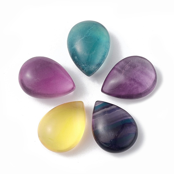 

PandaHall Natural Fluorite Home Display Decorations, Teardrop, 18x13x8mm Fluorite Teardrop