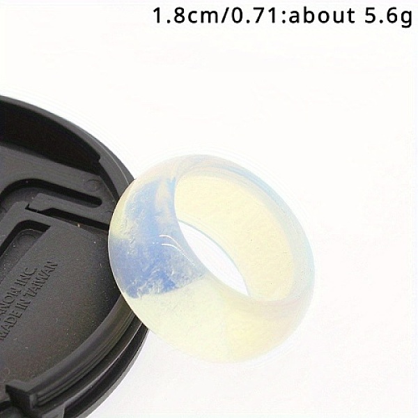 

PandaHall Opalite Plain Band Rings, 12mm, Inner Diameter: 18mm Opalite