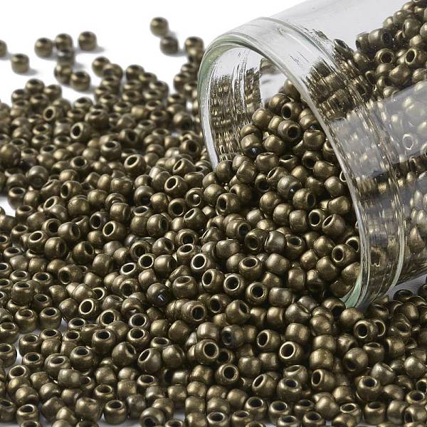 

PandaHall TOHO Round Seed Beads, Japanese Seed Beads, (225) Bronze Antique Gold, 11/0, 2.2mm, Hole: 0.8mm, about 5555pcs/50g Glass Brown