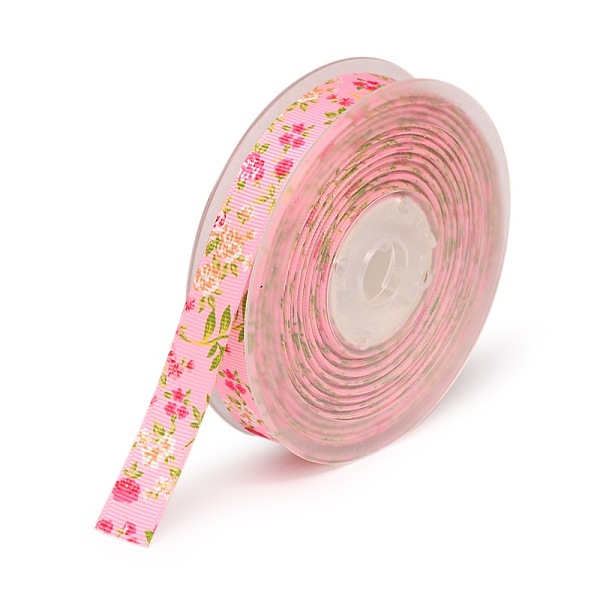 

PandaHall Floral Single-sided Printed Polyester Grosgrain Ribbons, Pearl Pink, 5/8 inch(16mm), about 100yards/roll(91.44m/roll) Polyester...