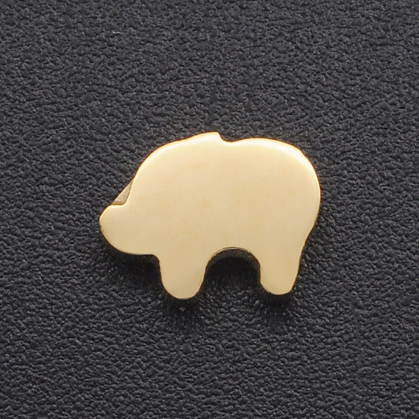 

PandaHall 201 Stainless Steel Charms, for Simple Necklaces Making, Stamping Blank Tag, Laser Cut, Pig, Golden, 6x8x3mm, Hole: 1.8mm 201...