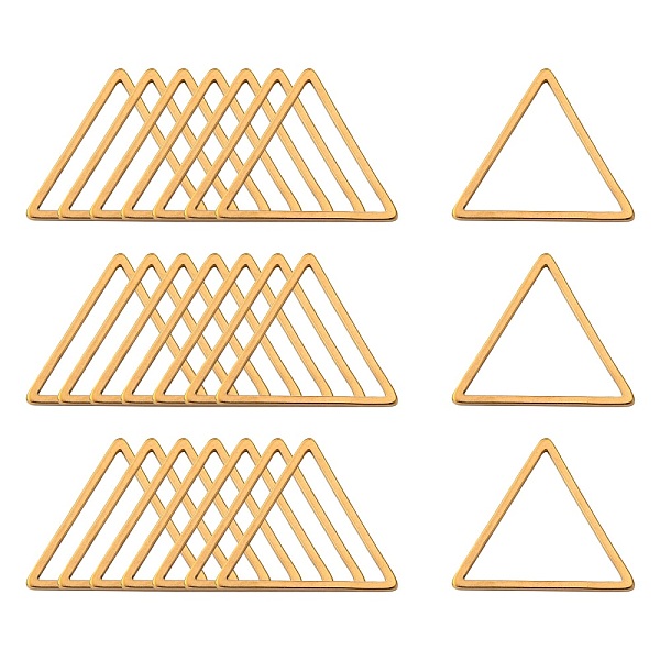 

PandaHall 304 Stainless Steel Linking Ring, Triangle, Golden, 16x18x0.8mm 304 Stainless Steel Triangle