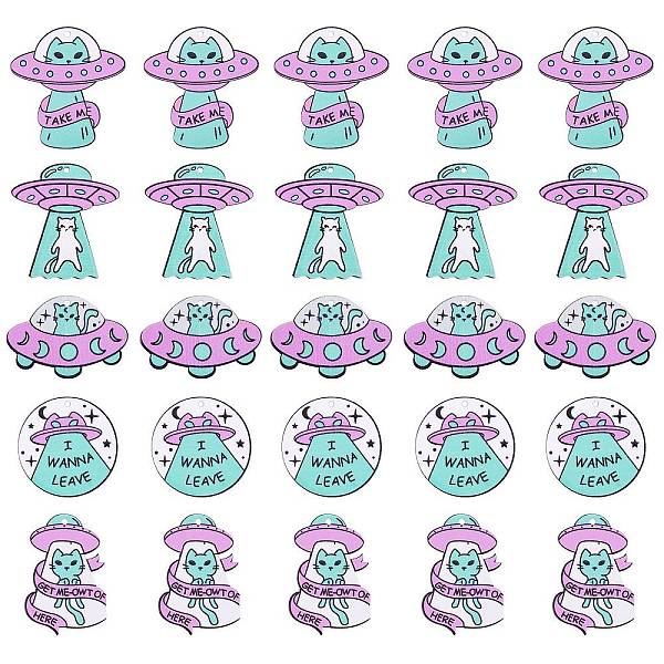 

PandaHall 25 Pieces Alien Charms Pendant Resin Alien Cat Charm UFO Charms Mixed Shape for Jewelry Necklace Earring Making Crafts, Mixed..., Multicolor
