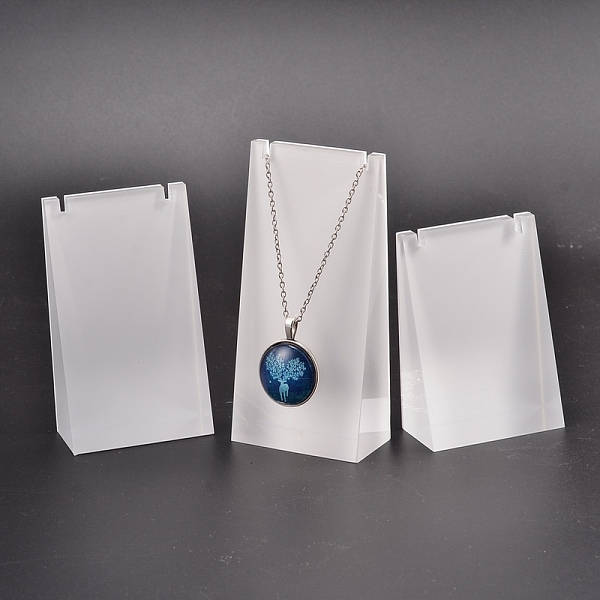 Organic Glass Necklace Display Stand Sets