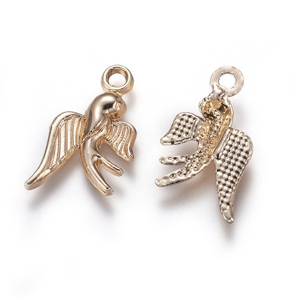 

PandaHall Alloy Pendants, Bird, Light Gold, 23.5x13x2.5mm, Hole: 2mm Alloy Bird