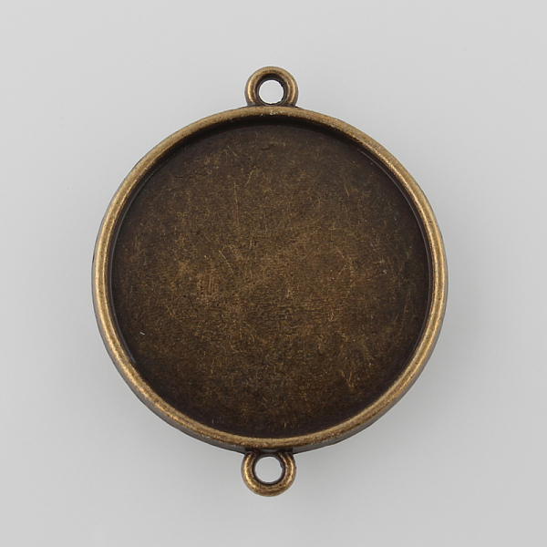 

PandaHall Antique Bronze Tibetan Style Alloy Cabochon Connector Settings, Double-Sided Tray, Flat Round, Cadmium Free & Nickel Free & Lead...
