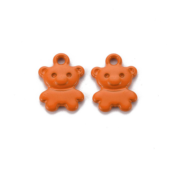 

PandaHall Spray Painted Alloy Charms, Cadmium Free & Lead Free, Bear, Chocolate, 14x10x2mm, Hole: 1.6mm Alloy Bear Brown