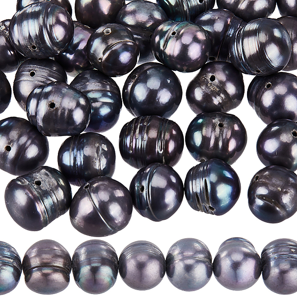 

PandaHall SUNNYCLUE 1 Strand Natural Cultured Freshwater Pearl Beads Strands, Dyed, Round, Camel, 7.5~10x6~12mm, Hole: 0.6mm, about..., Brown