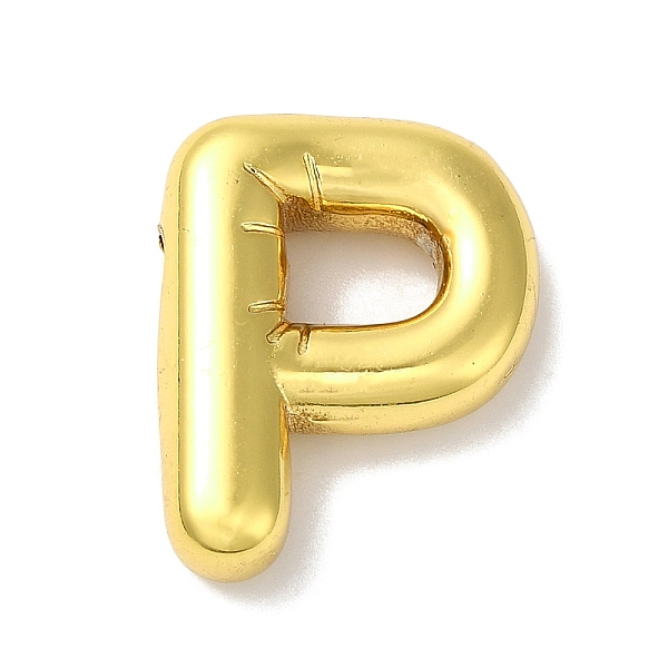 

PandaHall Ion Plating(IP) 304 Stainless Steel Pendants, Letter Charm, Letter P, 19x15x5mm, Hole: 2.5x2mm 304 Stainless Steel Letter P