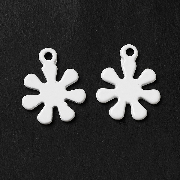 

PandaHall Spray Painted 201 Stainless Steel Charms, Flower Charm, White, 11.5x9x0.5mm, Hole: 1mm 201 Stainless Steel Flower White