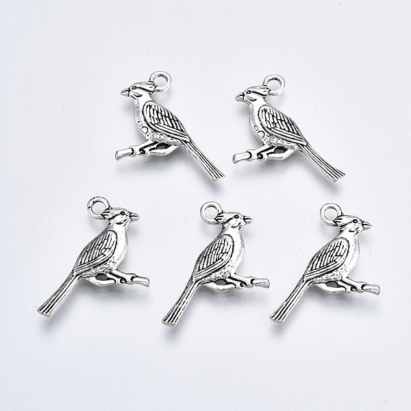 

PandaHall Tibetan Style Alloy Pendants, Bird, Antique Silver, 18x25x2.5mm, Hole: 2mm Alloy Bird