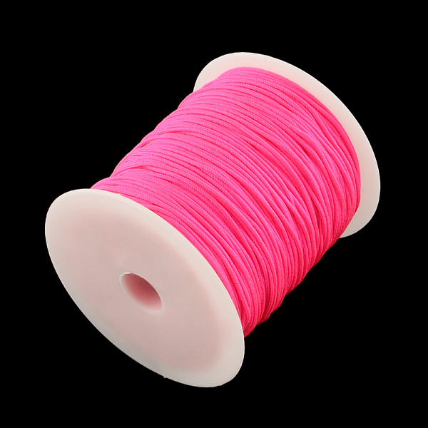 

PandaHall Nylon Thread, Deep Pink, 1mm, about 153.1 yards(140m)/roll Nylon Pink
