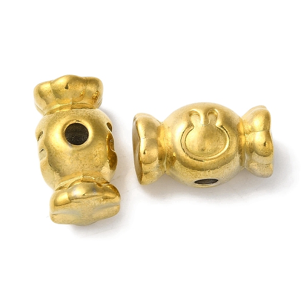

PandaHall 304 Stainless Steel Beads, Candy with Rabbit, Golden, 10x18x10mm, Hole: 3mm 304 Stainless Steel Candy