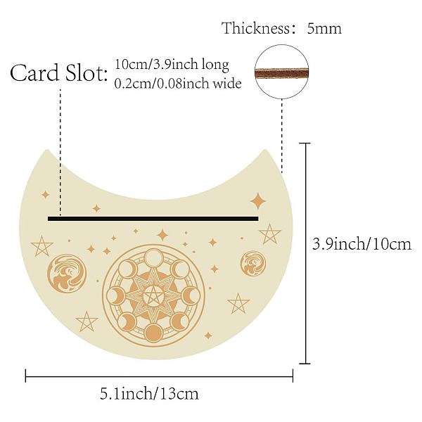 

PandaHall GORGECRAFT Wooden Card Stand for Tarot Wood Cards Altar Display Holder Sun and Star Witch Divination Tools Majic Ceremonial Wiccan..., Brown