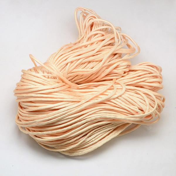 

PandaHall 7 Inner Cores Polyester & Spandex Cord Ropes, Solid Color, for Rope Bracelets Making, Moccasin, 4~5mm, about 109.36 yards..., Orange
