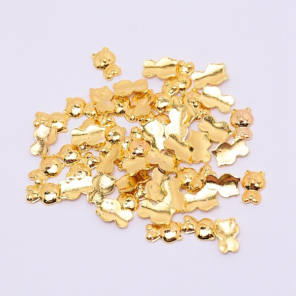 

PandaHall Alloy Cabochons, Nail Art Decoration Accessories, Bear, Cadmium Free & Lead Free, Golden, 9x6x2mm, 100pcs/bag Alloy Bear