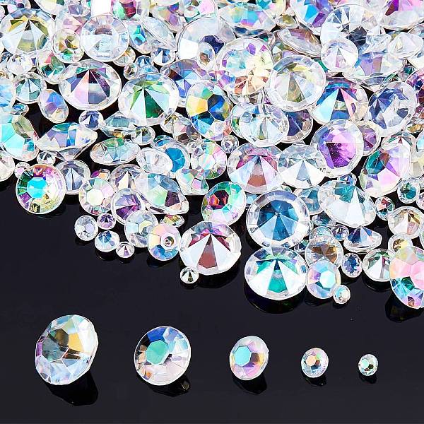 

PandaHall 5 Style Resin Rhinestone Cabochons, Diamond-shaped, Clear AB, 4x3mm, 4700pcs/box Resin Diamond White