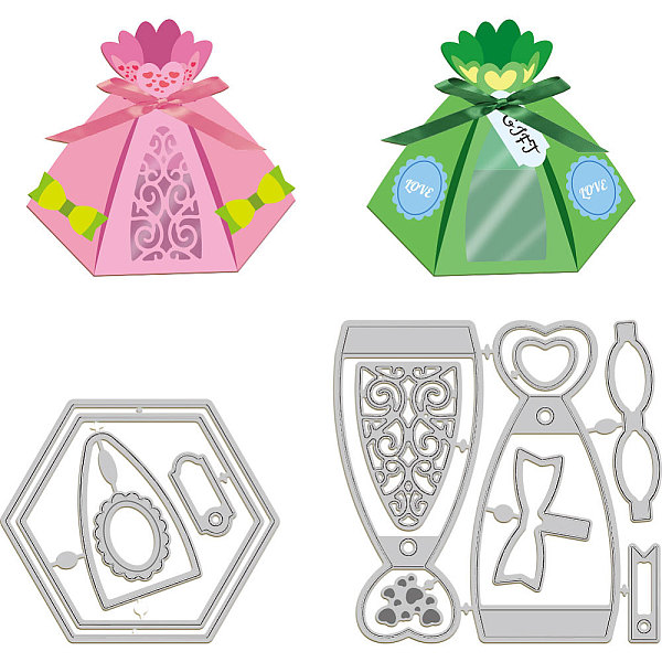 

PandaHall Carbon Steel Cutting Dies Stencils, for DIY Scrapbooking, Photo Album, Decorative Embossing Paper Card, Stainless Steel Color, Box...