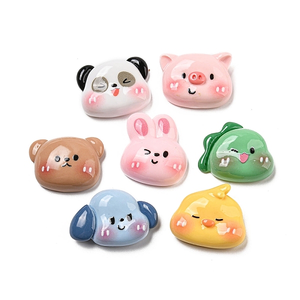 

PandaHall Opaque Resin Decoden Cabochons, Panda & Dinosaur & Rabbit, Animals, Mixed Shapes, Mixed Color, 19~25x23~29.5x8~10mm Resin Mixed..., Multicolor