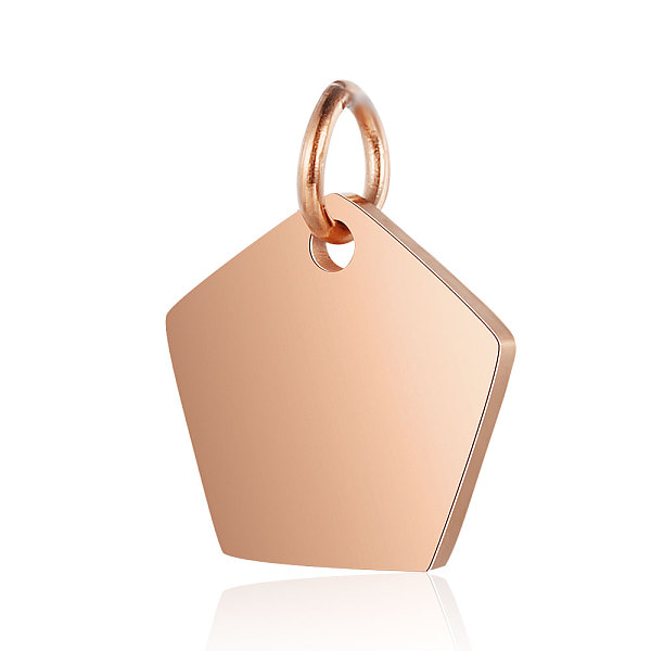 

PandaHall 201 Stainless Steel Charms, Manual Polishing, Pentagon, Rose Gold, 11x11.5x1mm, Hole: 3.5mm 201 Stainless Steel Others