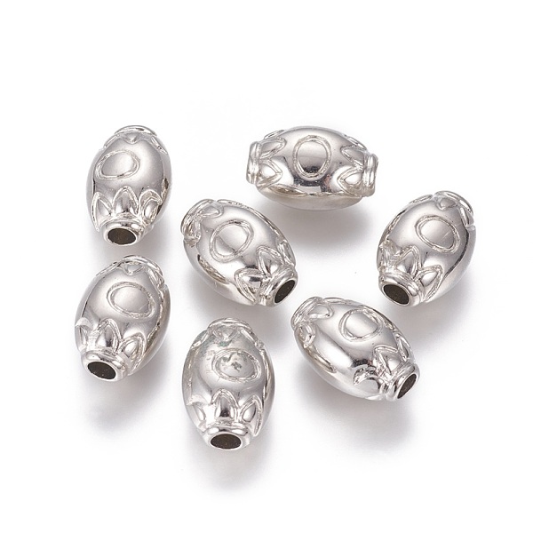

PandaHall CCB Plastic Beads, Oval, Platinum, 23x15.5x13~13.5mm, Hole: 5.5x6mm Plastic Oval