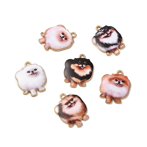 

PandaHall Alloy Pendants, Cadmium Free & Nickel Free & Lead Free, Dog, Mixed Color, 23.5x18.5x2.5mm, Hole: 2mm Alloy Dog Multicolor