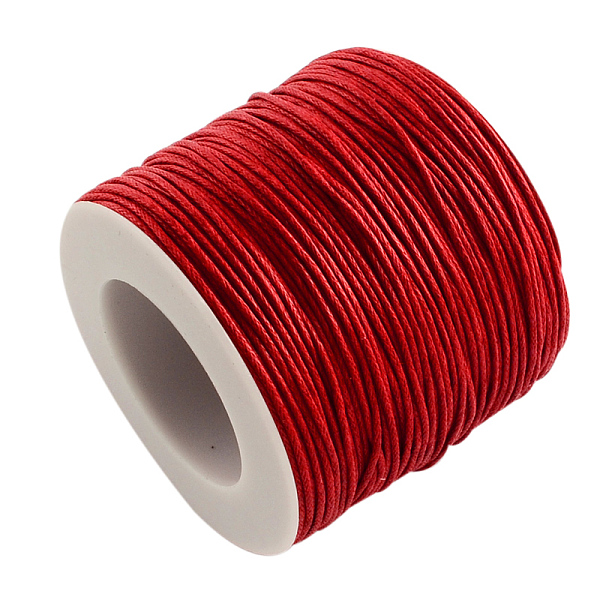 

PandaHall Waxed Cotton Thread Cords, Red, 1mm, about 10.93 yards(10m)/roll Waxed Cotton Cord Round Red