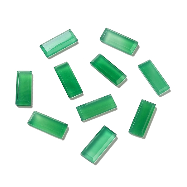 

PandaHall Dyed & Heated Natural Green Onyx Agate Cabochons, Rectangle, Lime Green, 20x8x3.5mm Green Onyx Agate Rectangle