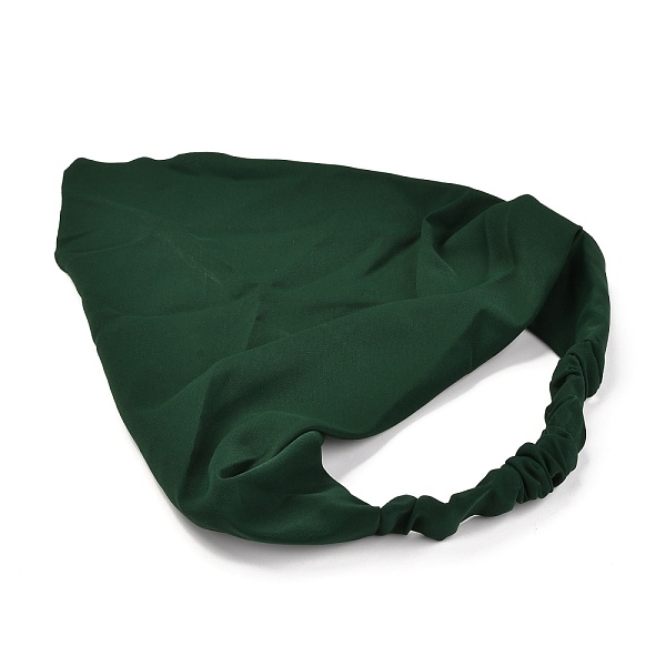 

PandaHall Chiffon Elastic Headbands for Girls, Triangle Scarf Hair Accessories, Solid Color, Dark Green, 278x245x2mm, Inner Diameter: 110mm...