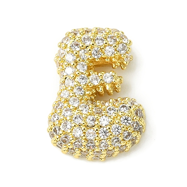 

PandaHall Rack Plating Brass Clear Cubic Zirconia Pendants, Cadmium Free & Lead Free, Long-Lasting Plated, Alphabet, Real 18K Gold Plated...