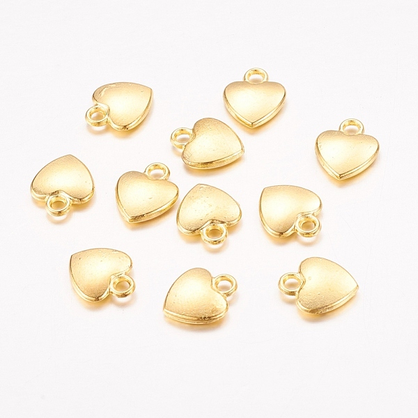 

PandaHall Tibetan Style Alloy Charms, Lead Free and Cadmium Free, Heart, Golden Color, 12mm long, 10mm wide, 2.5mm thick, hole: 2mm Alloy...