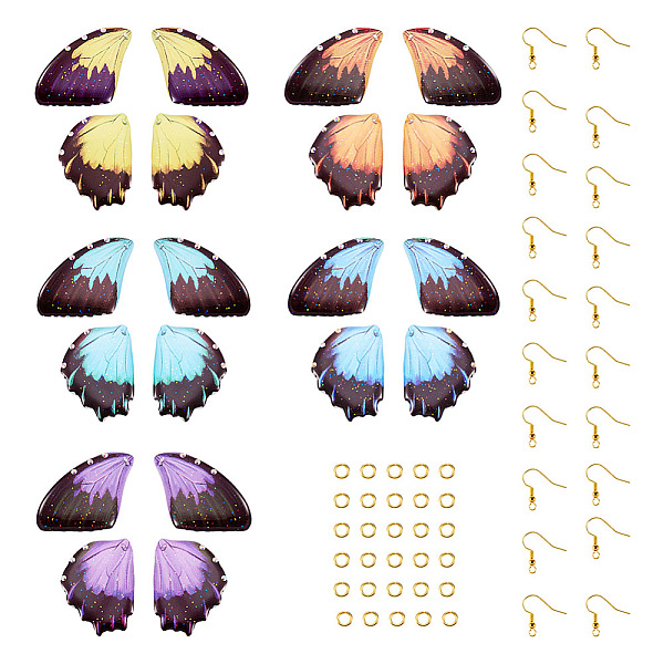 

PandaHall DIY Butterfly Wing Earring Making Kit, Including Resin Pendants with Rhinestones, Brass Earring Hooks & Jump Rings, Mixed Color..., Multicolor