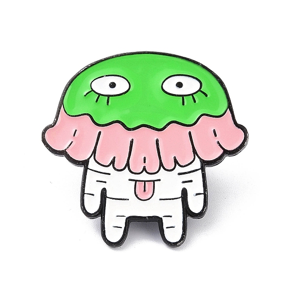 

PandaHall Black Zinc Alloy Brooches, Enamel Pins, for Backpack Cloth, Octopus, 27x28.5x1.5mm Alloy+Enamel Octopus