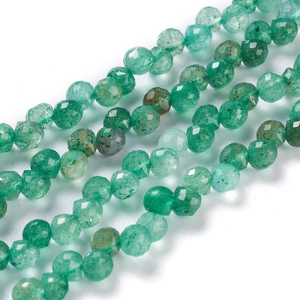 

PandaHall Natural Green Strawberry Quartz Beads Strands, Top Drilled, Faceted, Teardrop, 4~5mm, Hole: 0.9mm, about 91pcs/strand, 16.54 inch...