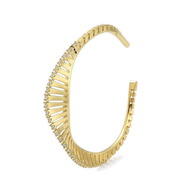 

PandaHall Brass Micro Pave Cubic Zirconia Cuff Bangles, Long-Lasting Plated, Lead Free & Cadmium Free, Real 18K Gold Plated, Inner Diameter...