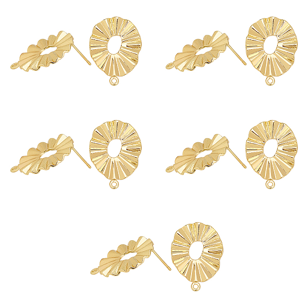 

PandaHall Unicraftale Eco-Friendly Brass Stud Earring Findings, with Loop, Long-Lasting Plated Cadmium Free & Nickel Free & Lead Free, Oval...