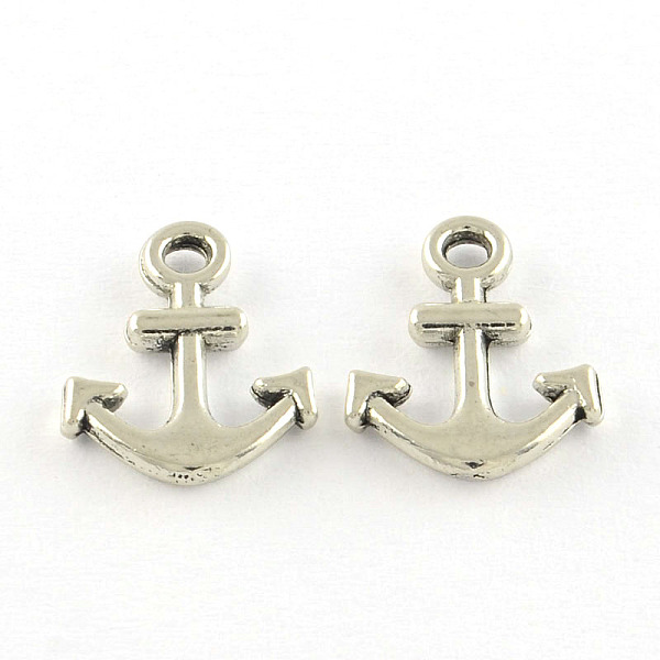 

PandaHall Tibetan Style Alloy Charms, Anchor, Cadmium Free & Lead Free, Antique Silver, 13.8x10.5x2mm, Hole: 1.8mm, about 2320pcs/1000g...