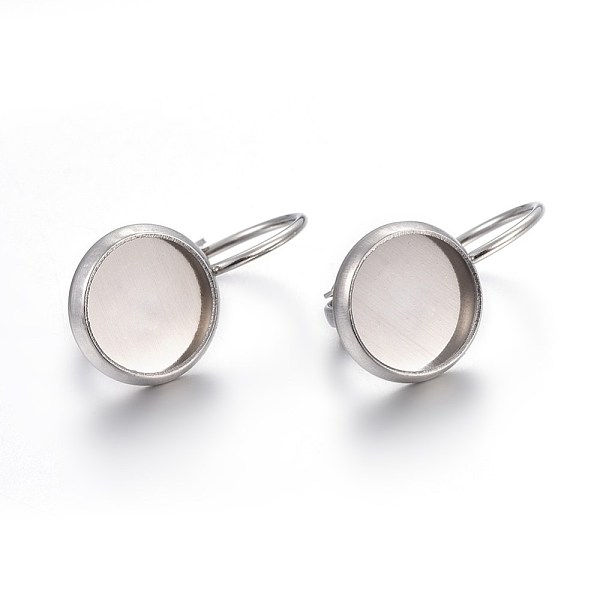 

PandaHall 304 Stainless Steel Leverback Earring Settings, Flat Round, Stainless Steel Color, Tray: 8mm, 18x10x11mm, Pin: 0.7mm 304 Stainless...